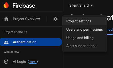 firebase-project-settings